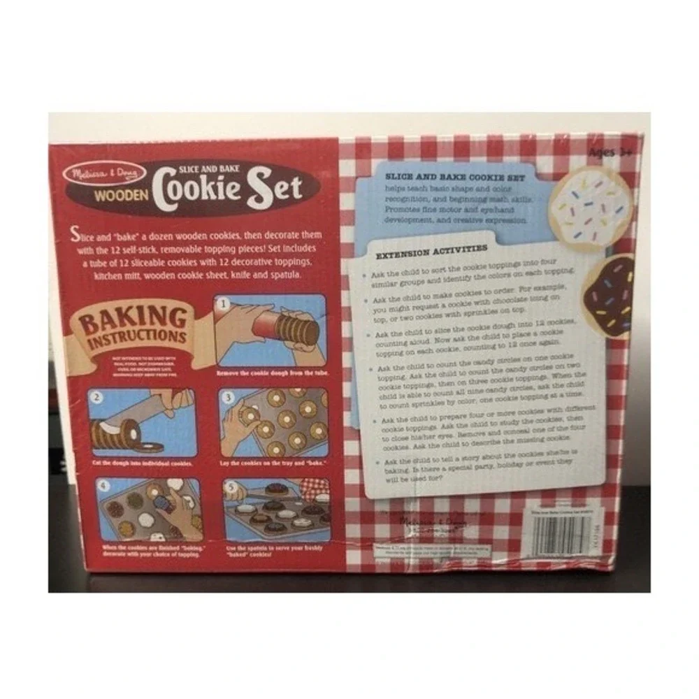 Melissa & Doug Wooden Slice and Bake Cookie Set 28pc‎ Pretend Play Food Toy 4074